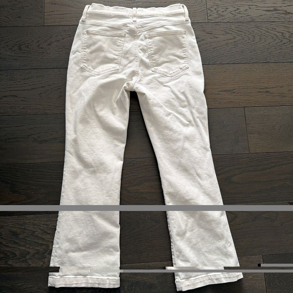 Madewell Women’s White Denim Flared Mid Rise Kick Out Jeans Size 29 - Picture 5 of 5